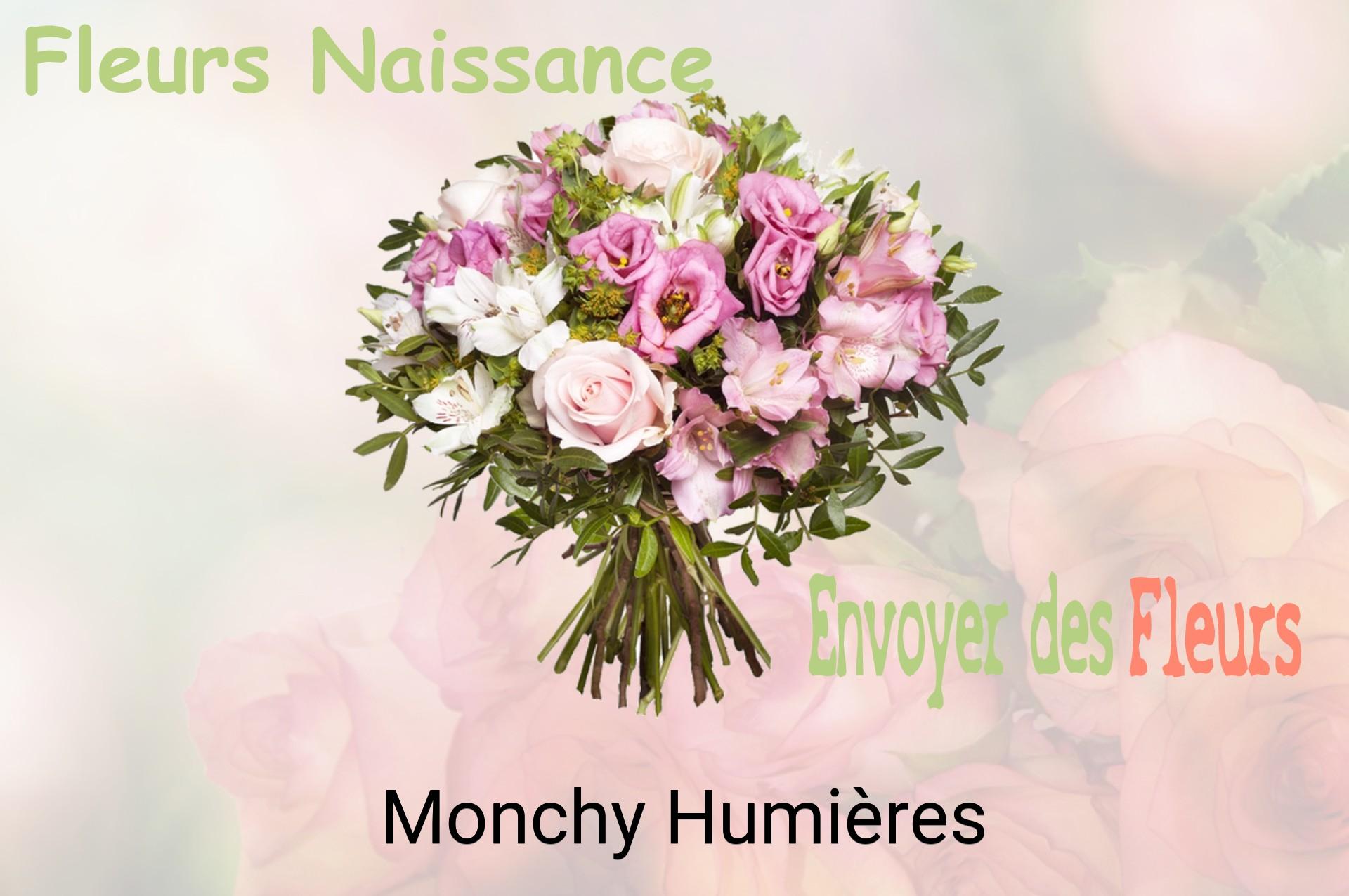 Bouquet de fleurs de naissance livré à Monchy-Humières